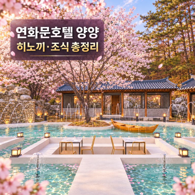 연화문호텔 양양 조식 후기와 가격, 히노끼 욕조 스위트룸 예약 전 확인사항
